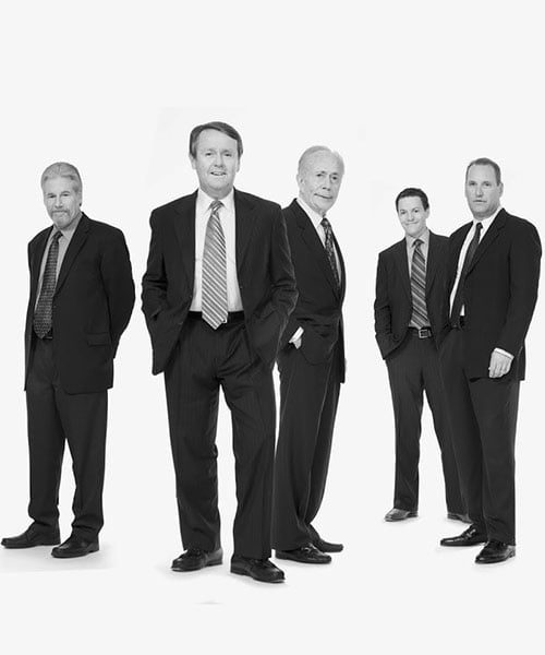 Black and white photo of firm's attorneys